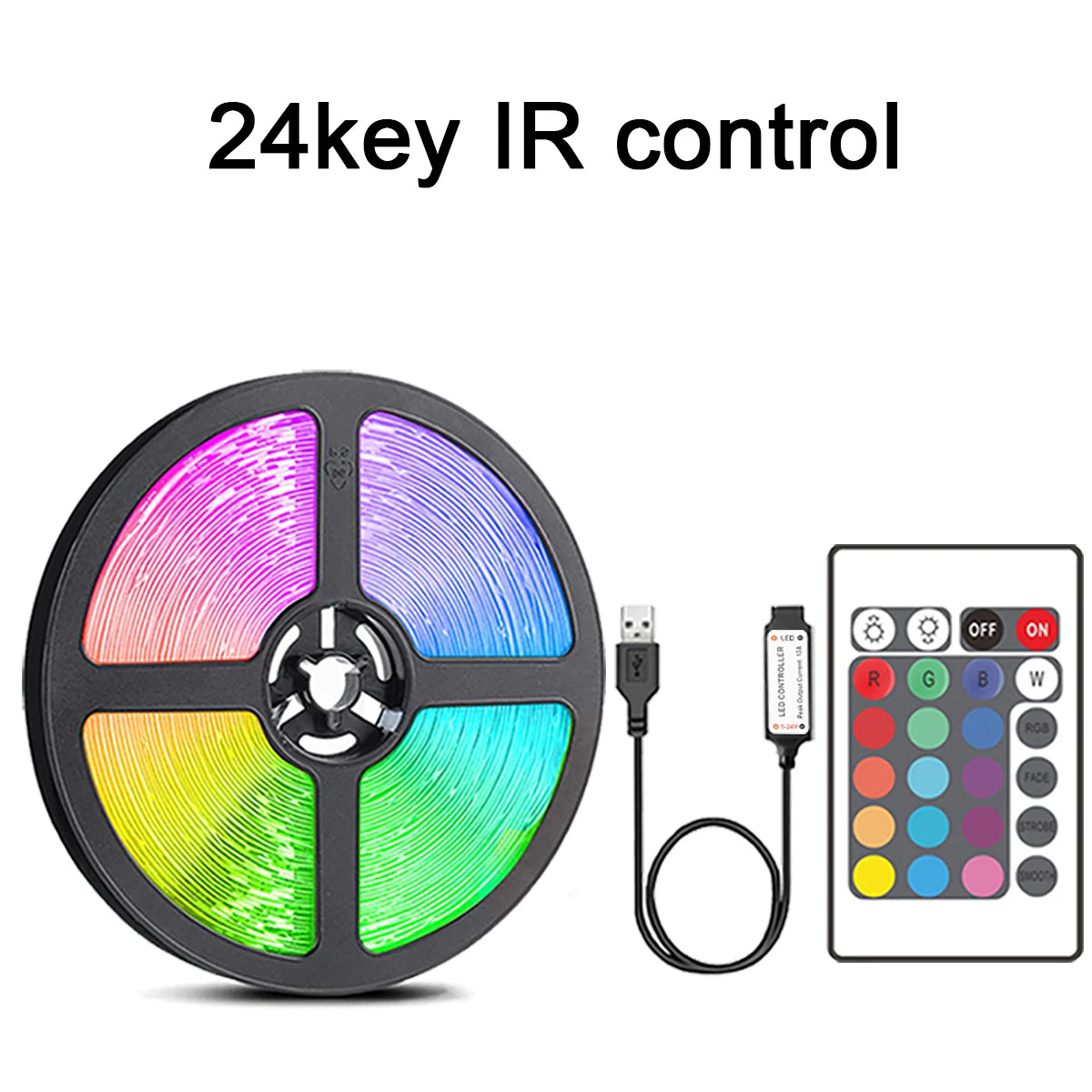NeoCore Led Strip Lights with 44 Key Remote Control 1m 5m 10m 20m RGB Tape Led