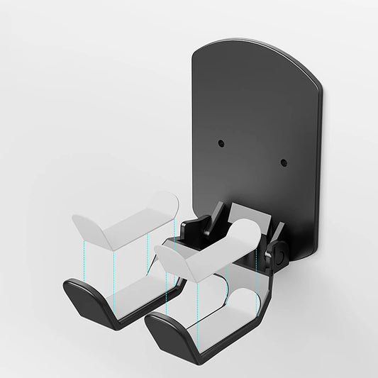 Neo Core Wall Mounted Gaming Headset And Controller Bracket Base - No Punching Easy Install Storage Rack for Game Accessories