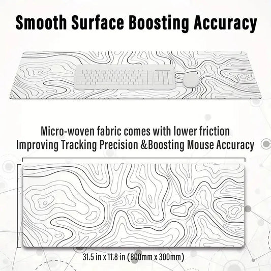 Neo Core 1PC Large Gaming Mouse Pad with Stitched Edges and Non-Slip Rubber