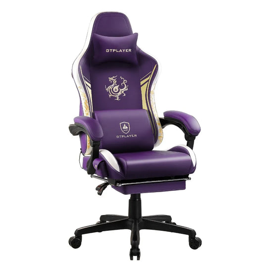 GTPLAYER Gaming Chair with Bluetooth Speakers, Footrest & Ergonomic Design, Dragon Series Video Game Chair