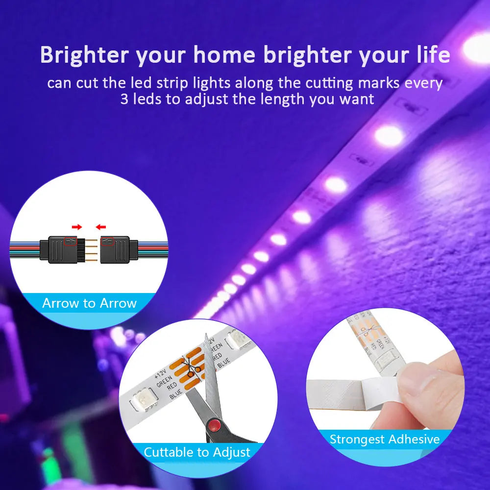 NeoCore LED Strip Lights RGB ,5V 1M-30M,16 million colors