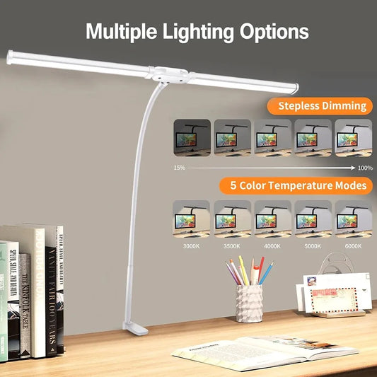 Neo Core LED Desk Lamp Double/Single Head Architect Desk Light Dimmable Adjustable Gooseneck Lamp