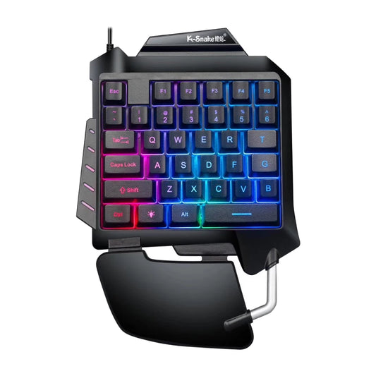 Neo Core Single Handed Keyboard Analogue Mechanical Keyboard RGB Gaming Keyboard Portable Single Handed Keyboard