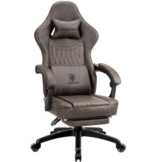 Dowinx Gaming Chair Breathable Leather, Pocket Spring Cushion, and Ergonomic Lumbar Support