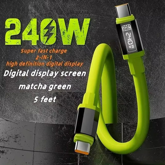 Neo Core 240W Type C to Type C Cable High Power Charger Cord With Digital Display Fast Charging