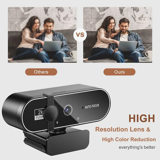 NeoCore 4K HD Webcam Video Camera 2K Autofocus Streaming Web Cam With Microphone