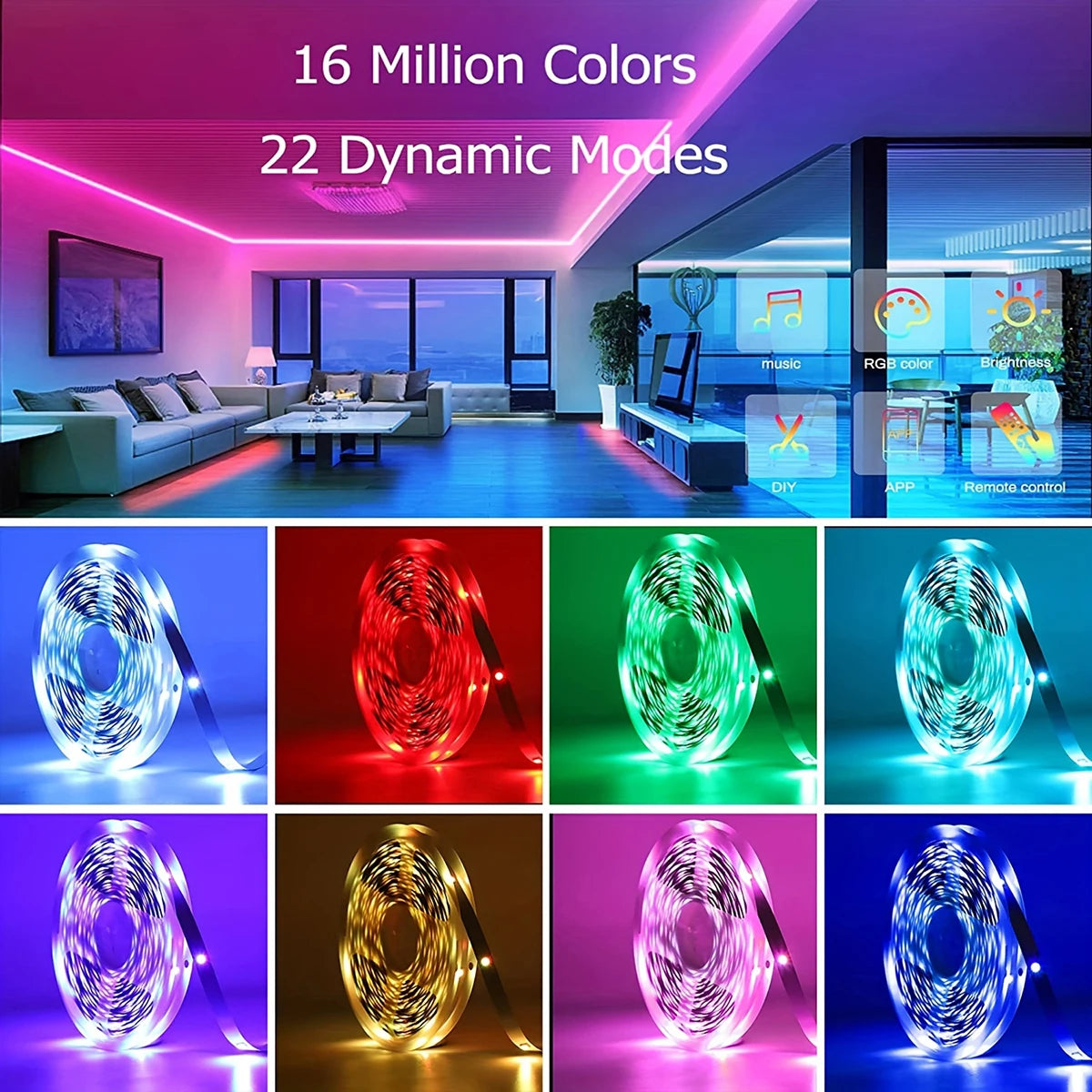 NeoCore Led Lights for Room RGB Led Strip Lights 10m 20m 30m