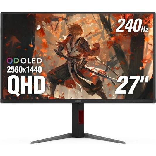 QD OLED Gaming Monitor 27 Inch QHD 2560x1440 240Hz 0.03ms G-Sync Compatible HDMI DisplayPort Console Gaming
