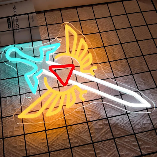 NeoCore Gaming Sword Neon Sign LED USB Powered